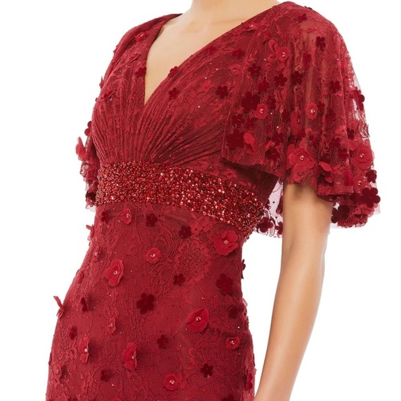 Mac Duggal 67712 NWT EMBELLISHED FLORAL GOWN - Picture 4 of 11